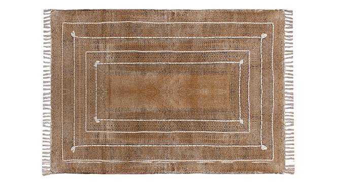 Handmade Cotton Area Rug Flat Weave Kilim Kitchen Area Rug 3x5 FT (Grey, 3 x 5 Feet Carpet Size) by Urban Ladder - Front View Design 1 - 796731