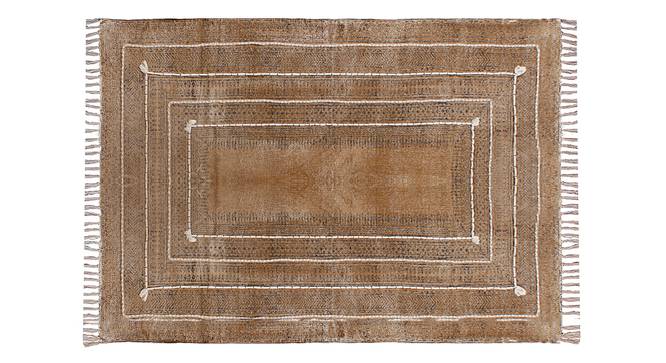 Handmade Cotton Area Rug Flat Weave Kilim Kitchen Area Rug 3x5 FT (Grey, 3 x 5 Feet Carpet Size) by Urban Ladder - Front View Design 1 - 796731