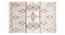 Hand Block Print Dhurrie Rectangle Cotton Area Rug Outdoor Yoga rug  8x10 FT (Grey, 8 x 10 Feet Carpet Size) by Urban Ladder - Front View Design 1 - 796948