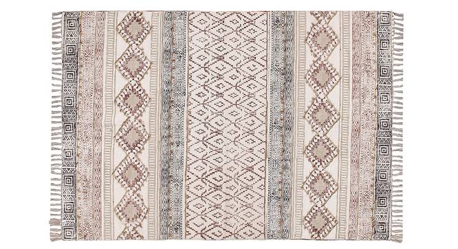 Cotton Area Rug Dining Room Rugs Floor Carpets Garden Rug  4x6 FT (Brown, 4 x 6 Feet Carpet Size) by Urban Ladder - Front View Design 1 - 797149