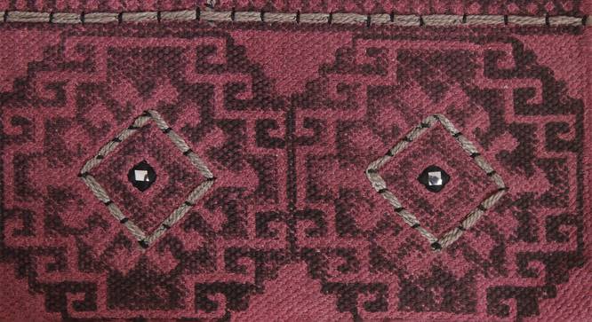 Cotton Area Rug Cotton Area Rug Dining Room Carpet Flat Weave Living Room Area Rug 3x5 FT (Red, 3 x 5 Feet Carpet Size) by Urban Ladder - Design 1 Side View - 797296