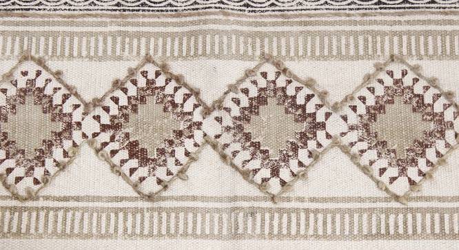 Cotton Area Rug Dining Room Rugs Floor Carpets Garden Rug  3x5 FT (Brown, 3 x 5 Feet Carpet Size) by Urban Ladder - Design 1 Side View - 797319