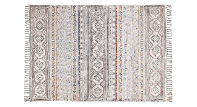 Home Decor Morden Kilim Cotton Area Rug Outdoor Yoga Mat 3x3 FT (Grey, 3 x 3 Feet Carpet Size) by Urban Ladder - Front View Design 1 - 797421