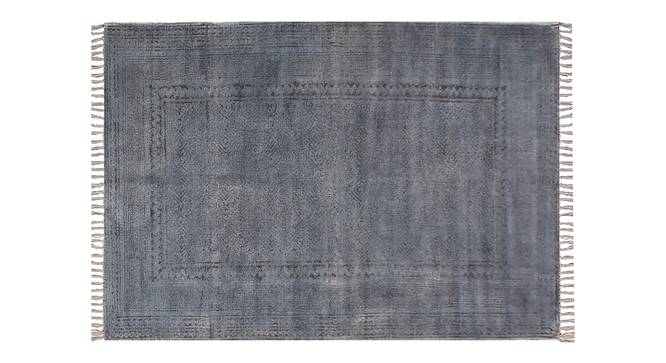 Indian Natural Cotton Area Rug Outdoor Yoga Kilim Garden Area Carpet 6x9 FT (Grey, 6 x 9 Feet Carpet Size) by Urban Ladder - Front View Design 1 - 797443
