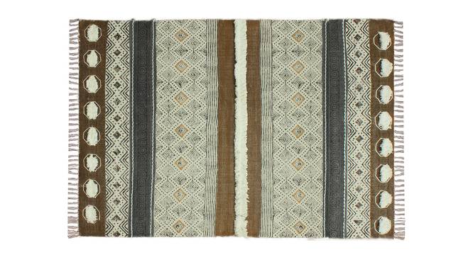 Handmade Cotton Area Rug Bohemian Multicolor Area Rug 3x10 FT (Brown, 3 x 10 Feet Carpet Size) by Urban Ladder - Front View Design 1 - 797462