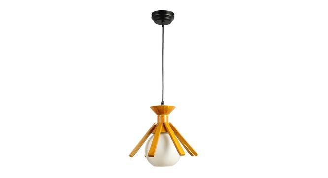 Tirzah Brown Wood Hanging Lights (Brown) by Urban Ladder - Front View Design 1 - 798135