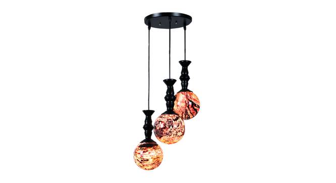 Thayer Black Iron Hanging Light (Black) by Urban Ladder - Design 1 Side View - 798160