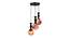 Thayer Black Iron Hanging Light (Black) by Urban Ladder - Design 1 Side View - 798160