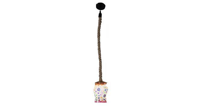 Emmanuel Brown Jute Hanging Light (Brown) by Urban Ladder - Design 1 Side View - 798171