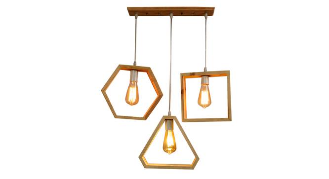 Brinlee Brown Wood Hanging Lights (Brown) by Urban Ladder - Design 1 Side View - 798176