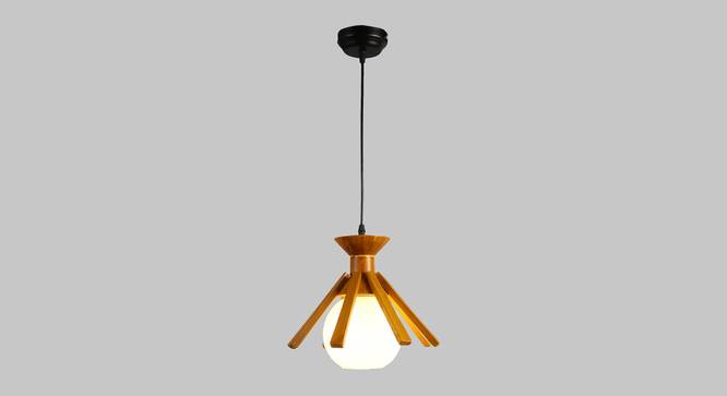 Tirzah Brown Wood Hanging Lights (Brown) by Urban Ladder - Design 1 Side View - 798179