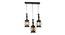 Benton Black Iron Hanging Lights (Black) by Urban Ladder - Front View Design 1 - 798185