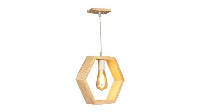 Delphine Brown Wood Hanging Lights (Brown) by Urban Ladder - Design 1 Side View - 798189