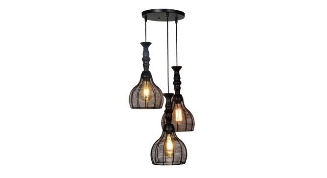 Marc Black Iron Hanging Lights (Black) by Urban Ladder - Design 1 Side View - 798201