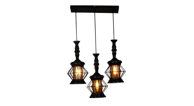 Jaida Black Iron Hanging Lights (Black) by Urban Ladder - Design 1 Side View - 798218