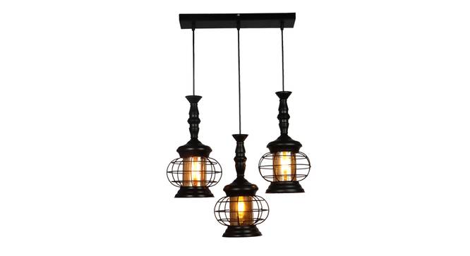 Beverly Black Iron Hanging Lights (Black) by Urban Ladder - Design 1 Side View - 798225