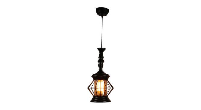Laurentine Black Iron Hanging Lights (Black) by Urban Ladder - Design 1 Side View - 798303