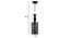 Erica Black Iron Hanging Lights (Black) by Urban Ladder - Design 1 Dimension - 798373