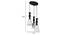 Nikki Black Iron Hanging Lights (Black) by Urban Ladder - Design 1 Dimension - 798426