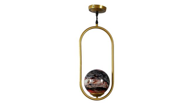 Jerrall Gold Iron Hanging Light (Gold) by Urban Ladder - Front View Design 1 - 798464