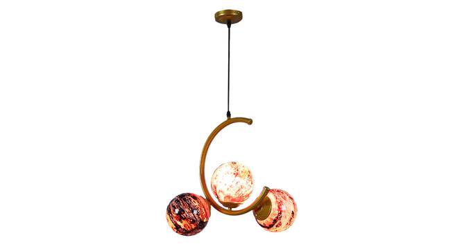 Taos Gold Iron Hanging Light (Gold) by Urban Ladder - Design 1 Side View - 798492
