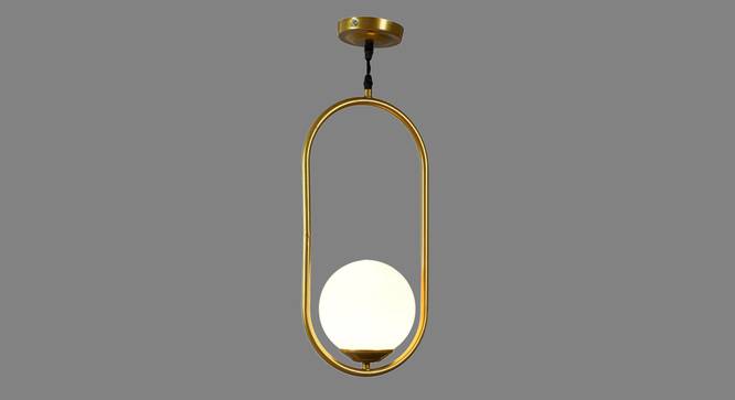 Linzi Gold Iron Hanging Light (Gold) by Urban Ladder - Design 1 Side View - 798497