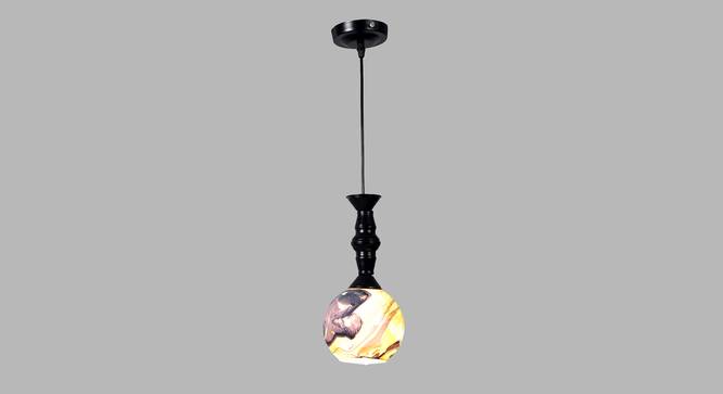 Mayes Gold Iron Hanging Light (Gold) by Urban Ladder - Design 1 Side View - 798499
