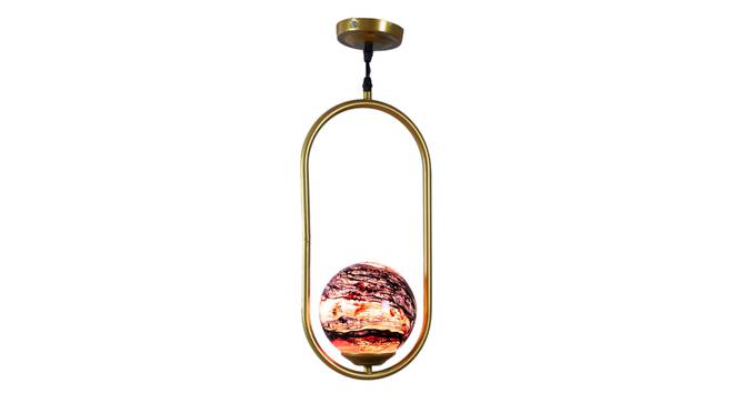Jerrall Gold Iron Hanging Light (Gold) by Urban Ladder - Design 1 Side View - 798501