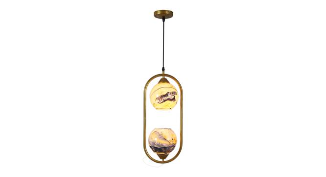 Dawna Gold Iron Hanging Light (Gold) by Urban Ladder - Design 1 Side View - 798503
