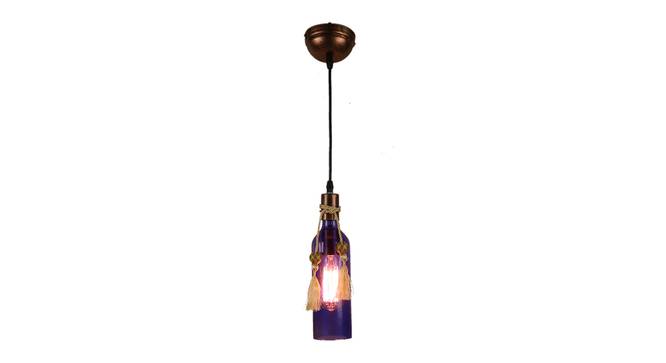 Calli Blue Iron Hanging Lights (Blue) by Urban Ladder - Design 1 Side View - 798510