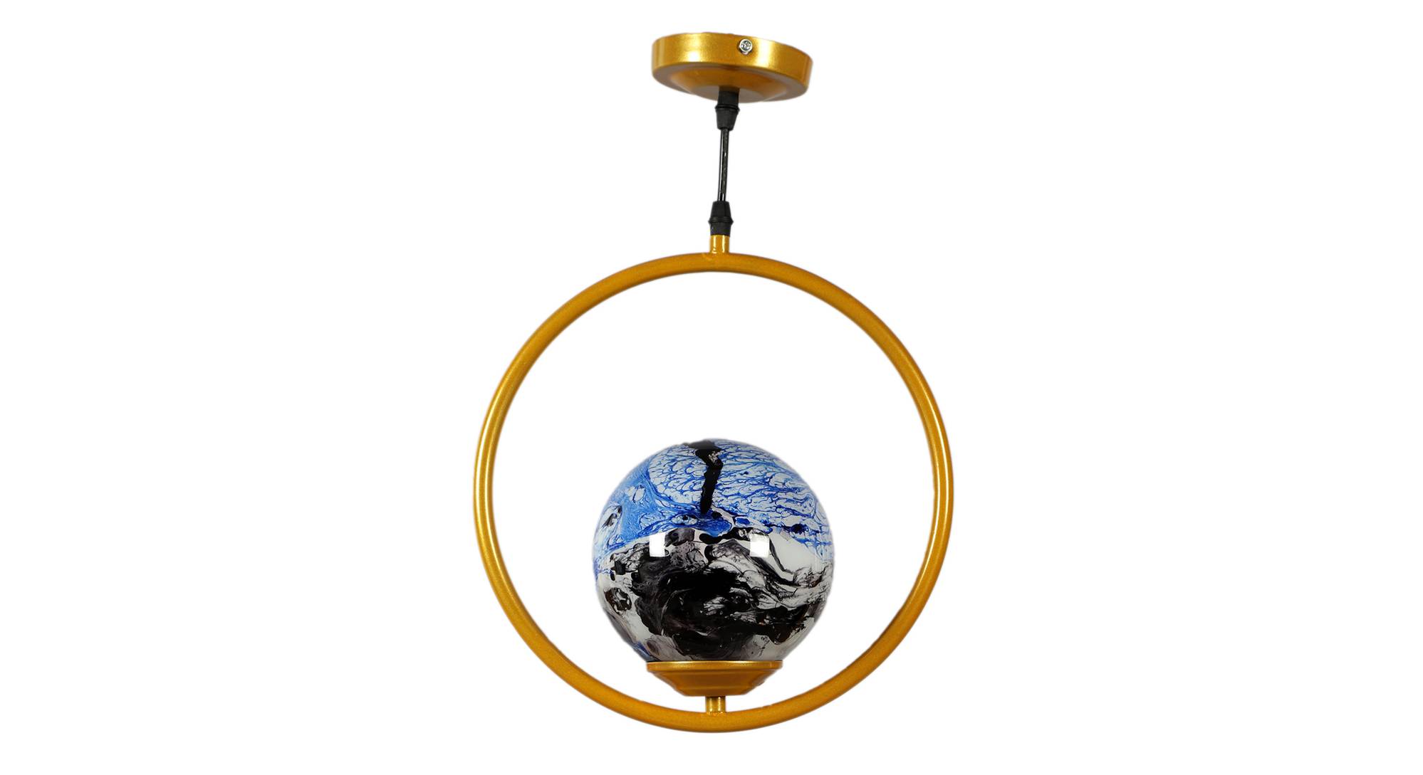 Aldis Gold Iron Hanging Light Urban Ladder