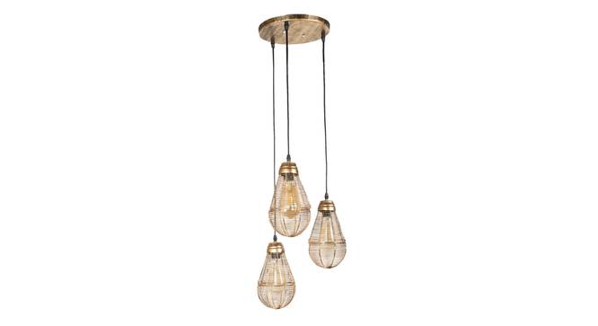 Ilyas Gold Iron Hanging Lights (Gold) by Urban Ladder - Front View Design 1 - 798522