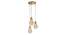 Ilyas Gold Iron Hanging Lights (Gold) by Urban Ladder - Front View Design 1 - 798522