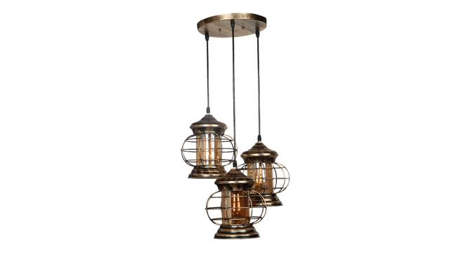 Briley Gold Iron Hanging Lights (Gold) by Urban Ladder - Front View Design 1 - 798526