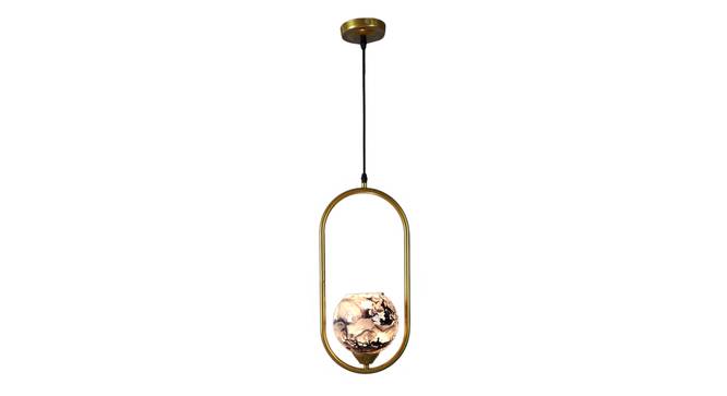 Rochelle Gold Iron Hanging Light (Gold) by Urban Ladder - Design 1 Side View - 798545