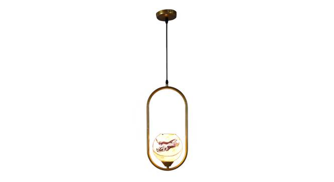 Arnald Gold Iron Hanging Light (Gold) by Urban Ladder - Design 1 Side View - 798546
