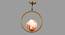 Ursel Gold Iron Hanging Light (Gold) by Urban Ladder - Design 1 Side View - 798547