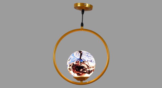 Aldis Gold Iron Hanging Light (Gold) by Urban Ladder - Design 1 Side View - 798548