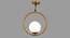 Bamby Gold Iron Hanging Light (Gold) by Urban Ladder - Design 1 Side View - 798549