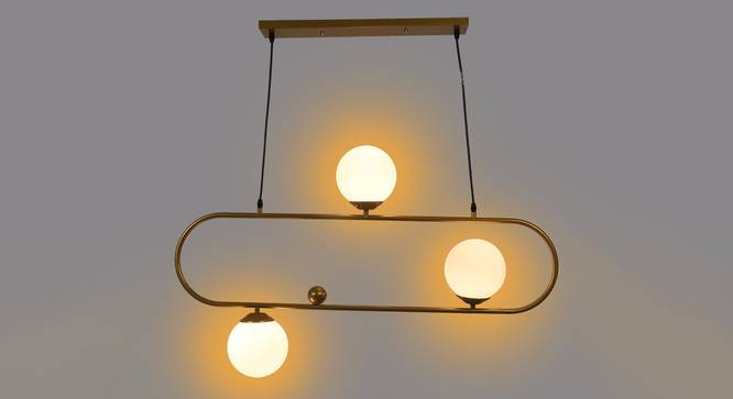 Aldus Gold Iron Hanging Light (Gold) by Urban Ladder - Design 1 Side View - 798550