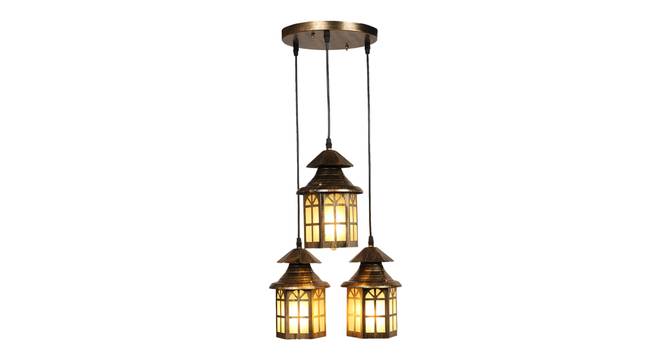 Nathael Gold Iron Hanging Lights (Gold) by Urban Ladder - Design 1 Side View - 798552