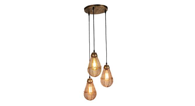 Ilyas Gold Iron Hanging Lights (Gold) by Urban Ladder - Design 1 Side View - 798555