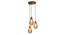 Ilyas Gold Iron Hanging Lights (Gold) by Urban Ladder - Design 1 Side View - 798555