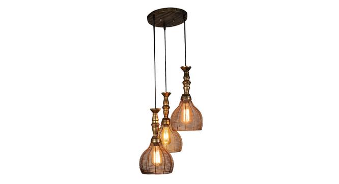 Celian Gold Iron Hanging Lights (Gold) by Urban Ladder - Design 1 Side View - 798556