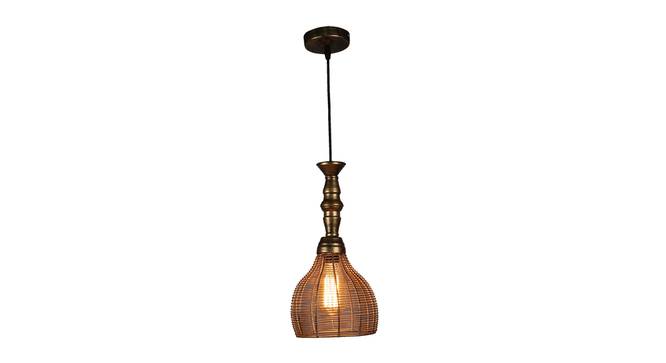 Flossy Gold Iron Hanging Lights (Gold) by Urban Ladder - Design 1 Side View - 798629