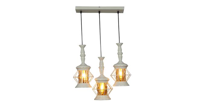 Gibson White Iron Hanging Lights (White) by Urban Ladder - Design 1 Side View - 798690