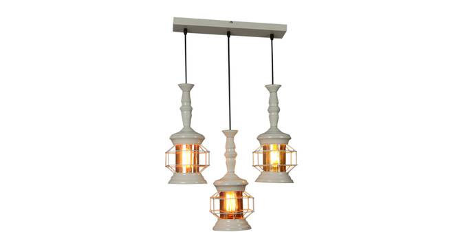Nikko White Iron Hanging Lights (White) by Urban Ladder - Design 1 Side View - 798691