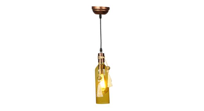 Florella Yellow Iron Hanging Lights (Yellow) by Urban Ladder - Design 1 Side View - 798836