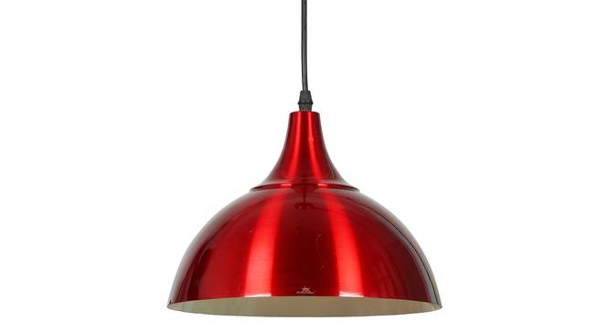Leslie Red Aluminium Hanging Lights (Red) by Urban Ladder - Design 1 Side View - 798900