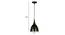 Harper Black Aluminium Hanging Lights (Black) by Urban Ladder - Design 1 Dimension - 798901